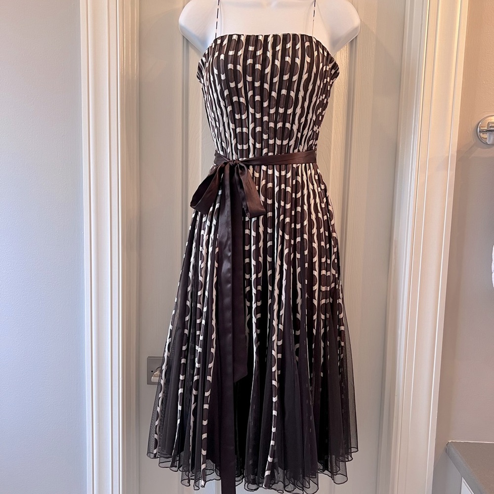 standout phase 8 dress - sheer polka dots and a satin tie belt.